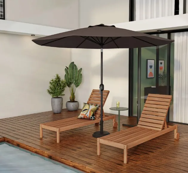 Ombrelone Summer - Central 2,70 m | Haste Marrom - Cobertura Marrom