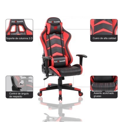 Cadeira PC Gamer Racer Profissional - Preto / Vermelho. A melhor cadeira PC Gamer. Qualidade excepcional! MXRacer Preto/Vermelho