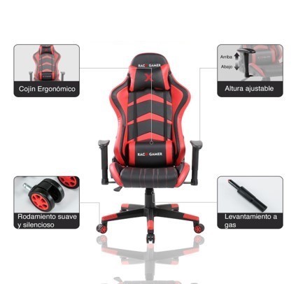 Cadeira PC Gamer Racer Profissional - Preto / Vermelho. A melhor cadeira PC Gamer. Qualidade excepcional! MXRacer Preto/Vermelho