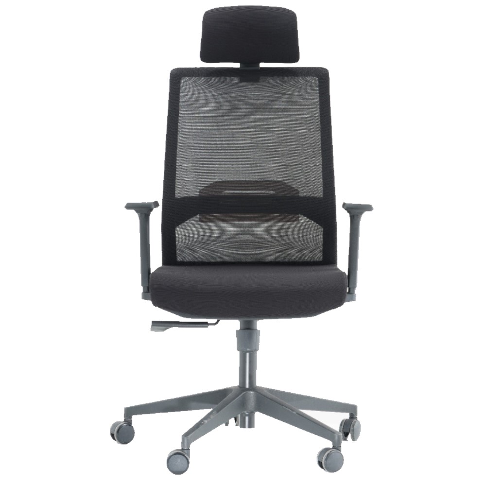 Cadeira para Escritório ELITE FLEX Presidente - Assento Estofado / Encosto em Tela - Cadeiras Home Office *com encosto de cabeça MX-7043P