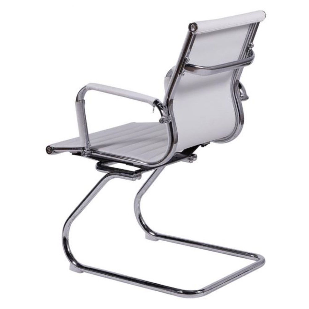 Cadeira Skylux Esteirinha Aproximação - Estrutura Fixa Sky Cromada - Oferta *Branco MX728F