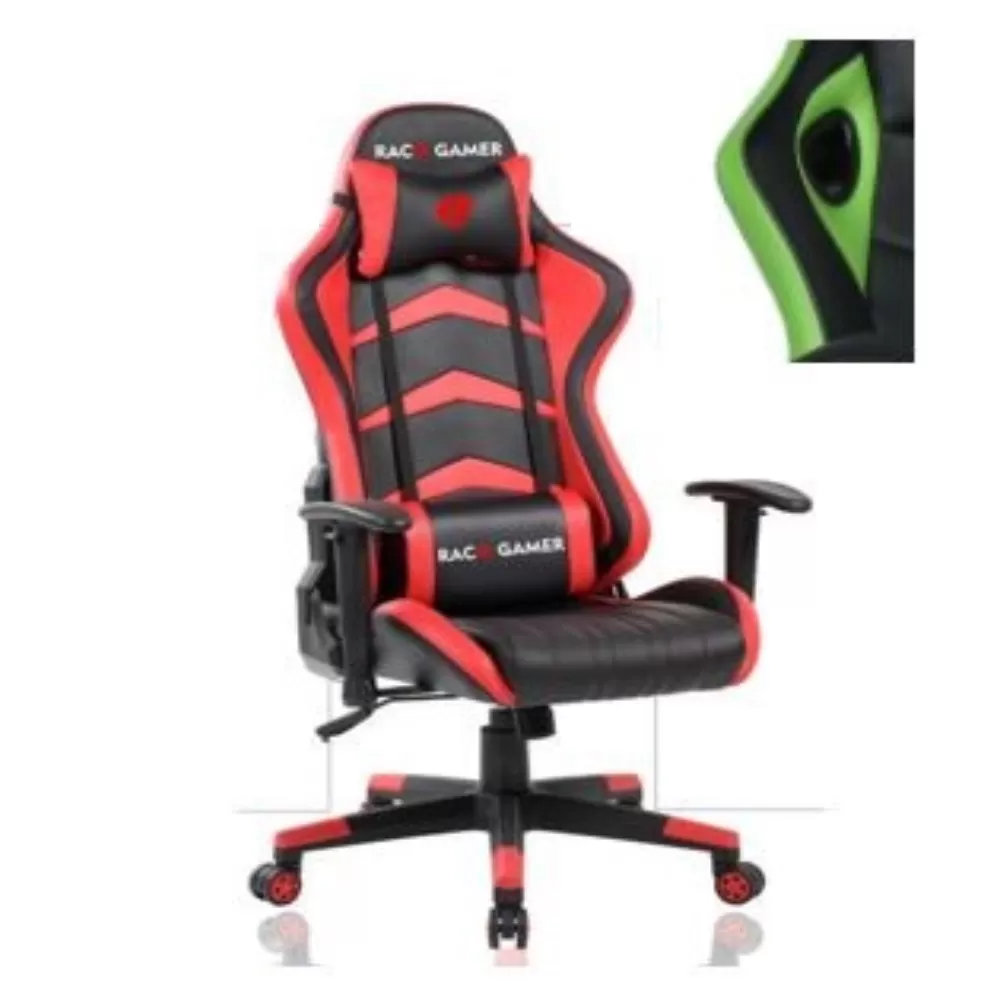 Cadeira PC Gamer Racer Profissional - Preto / Verde. A Melhor Cadeira PC Gamer. Qualidade Excepcional! MXRacer Preto/Verde
