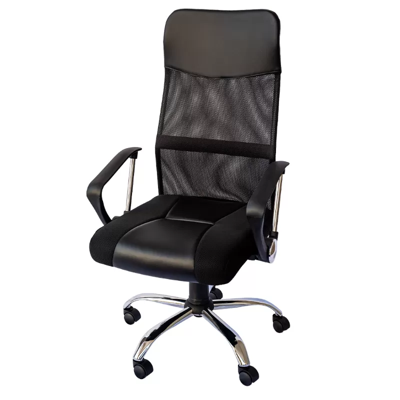 Cadeira para Escritório SLIM Presidente | Assento Estofado, Base Cromada - Cadeira Home Office SUPER OFERTA! MX-744P