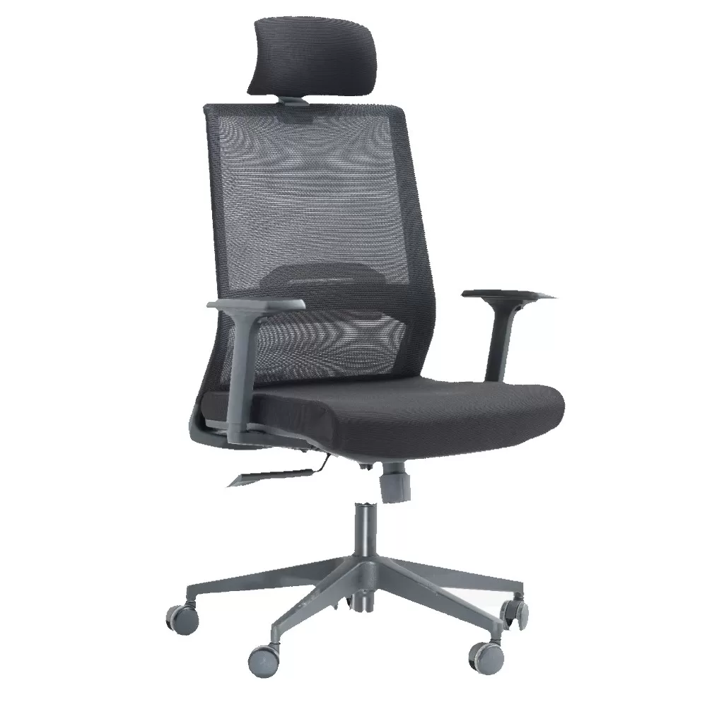 Cadeira Para Escritório ELITE FLEX Presidente - Assento Estofado / Encosto Em Tela - Cadeiras Home Office *com Encosto De Cabeça MX-7043P