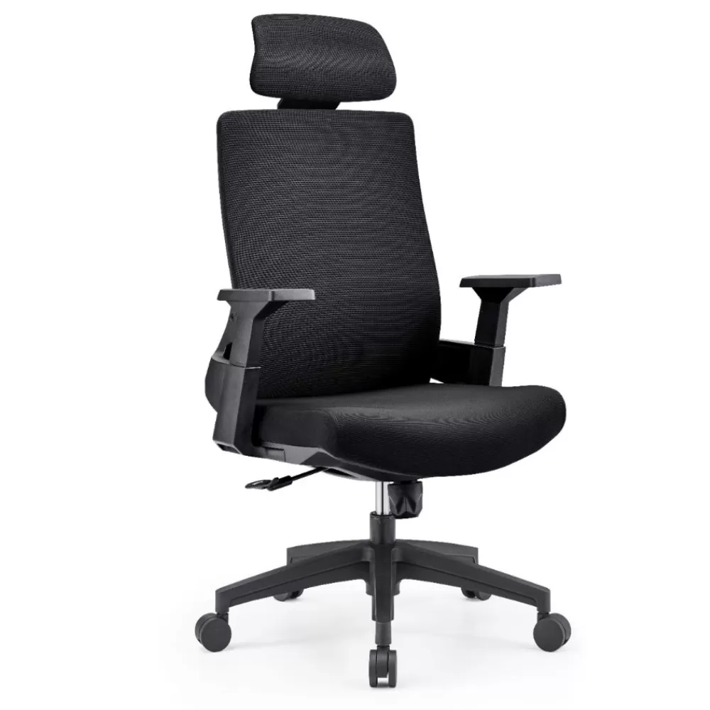 Cadeira Para Escritório ELITE FLEX PLUS Presidente *com Encosto De Cabeça - Assento Estofado / Encosto Estofado - Cadeiras Home Office MX-R2P