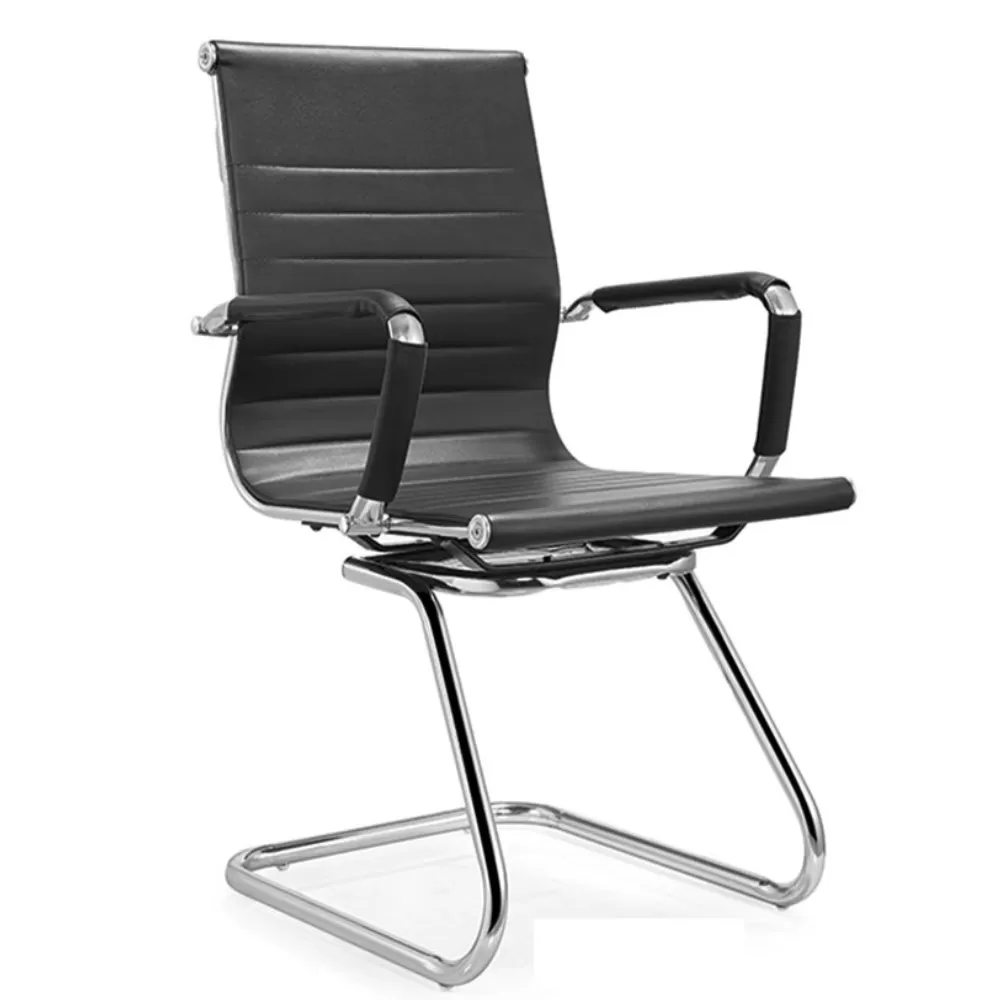 Cadeira Skylux Esteirinha Aproximação - Estrutura Fixa Sky Cromada - Oferta *Preta MX728F